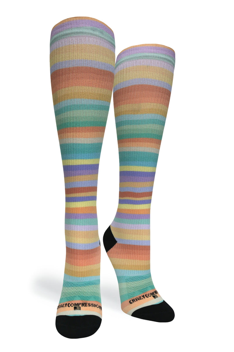 Load image into Gallery viewer, Crazy Compression - Spring Stripes - (Standard & Extra Wide)