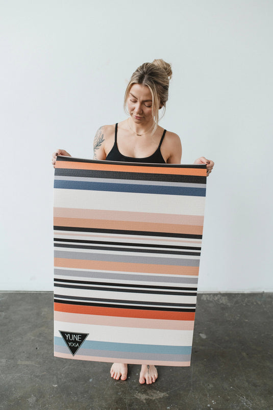 Yune Yoga - Yoga Mat | 6mm Thick | Multi Color Striped | Non-Slip | Eco Friendly | Yune Yoga | Eagles Rest