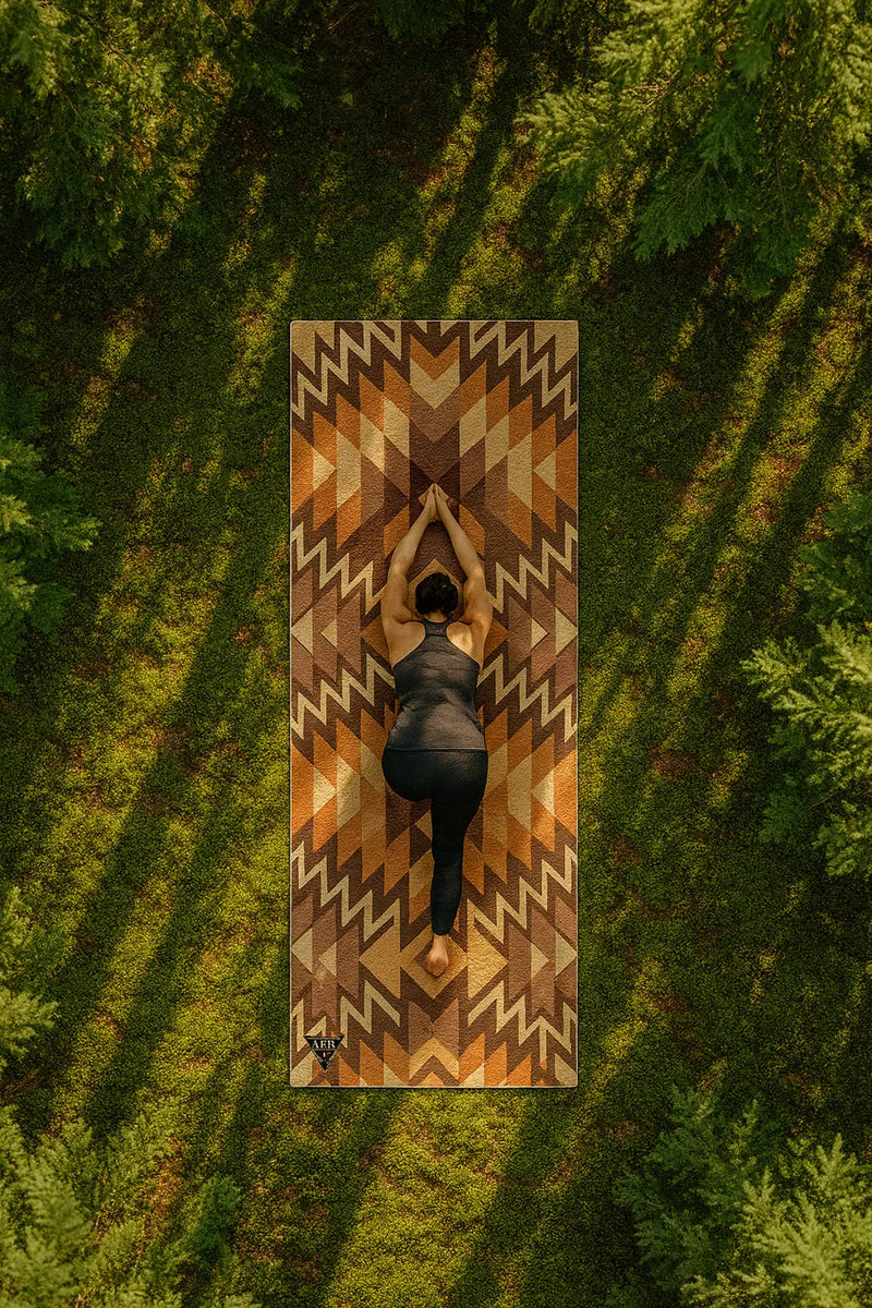Load image into Gallery viewer, Yune Yoga - Yoga Mat | 6mm Thick | Tan | Non-Slip | Eco Friendly | Yune Yoga | Red Rocks Sunrise