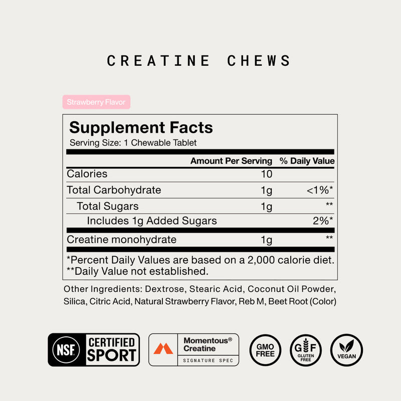 Load image into Gallery viewer, Momentous - Creatine Chews 150-Count - Vitamins & Supplements