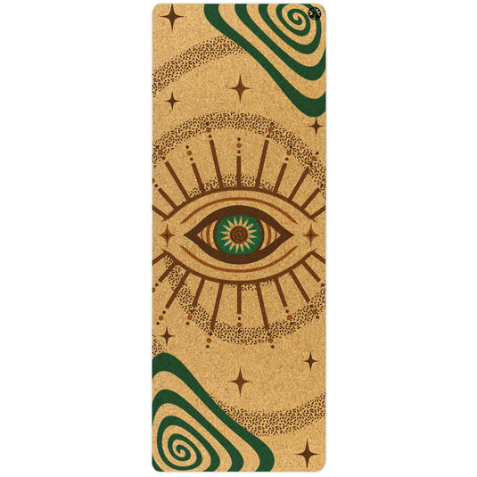 Yoloha Yoga - Swirly Flow Nomad Cork Yoga Mat