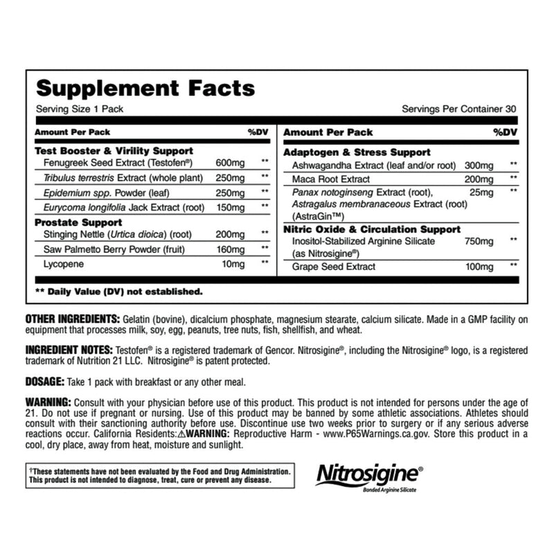 Load image into Gallery viewer, Animal TNT+ supplement facts
