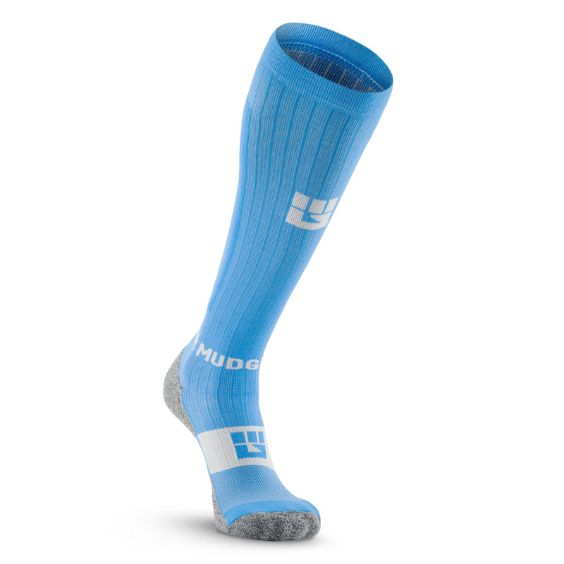 Load image into Gallery viewer, MudGear - Tall Compression Socks (Neon Blue)