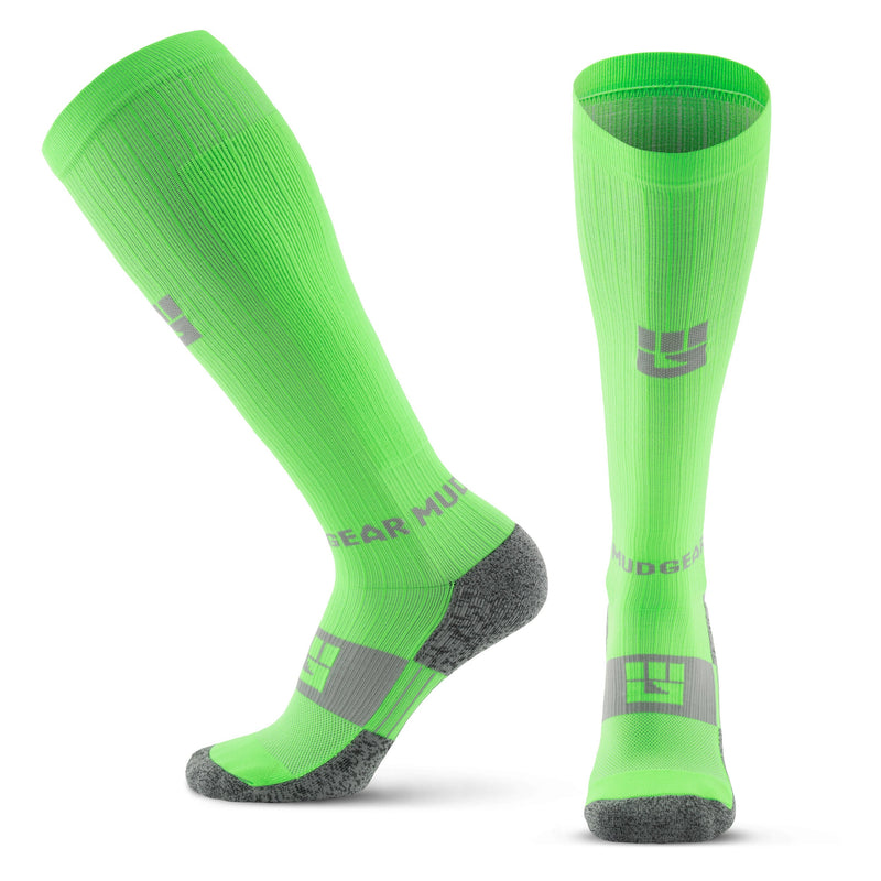 Load image into Gallery viewer, MudGear - Tall Compression Socks (Neon Green)