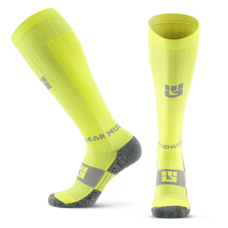 Load image into Gallery viewer, MudGear - Tall compression socks (neon yellow)