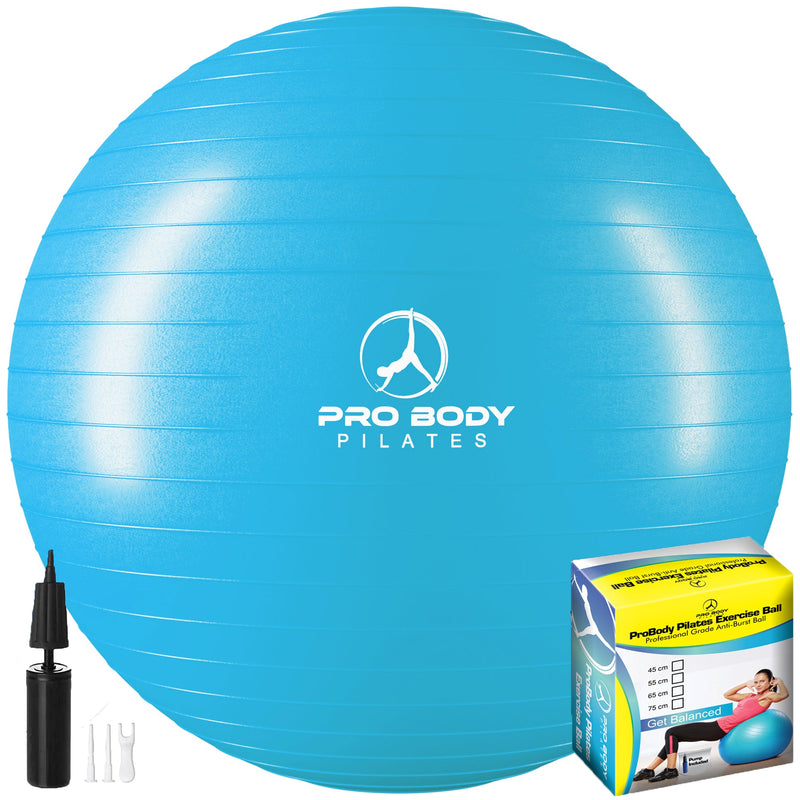 Load image into Gallery viewer, ProBody Pilates - Yoga Ball for Pregnancy, Fitness, Balance, Workout at Home, Office and Physical Therapy (Teal)