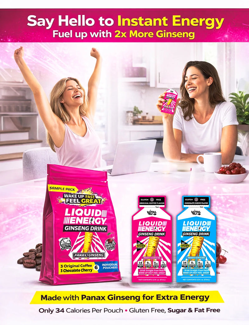 Load image into Gallery viewer, Vital 4U - Liquid Energy Ginseng Sample Pack - 6 Pouches