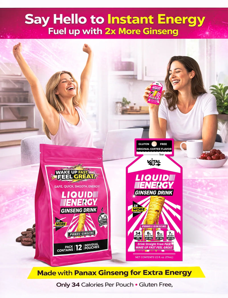 Load image into Gallery viewer, Vital 4U - Liquid Energy Ginseng Drink Original Coffee - Vitamins & Supplements