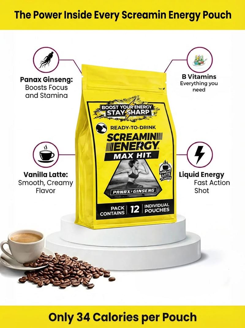 Load image into Gallery viewer, Vital 4U - Screamin Energy Max Hit Vanilla Latte Sugar Free