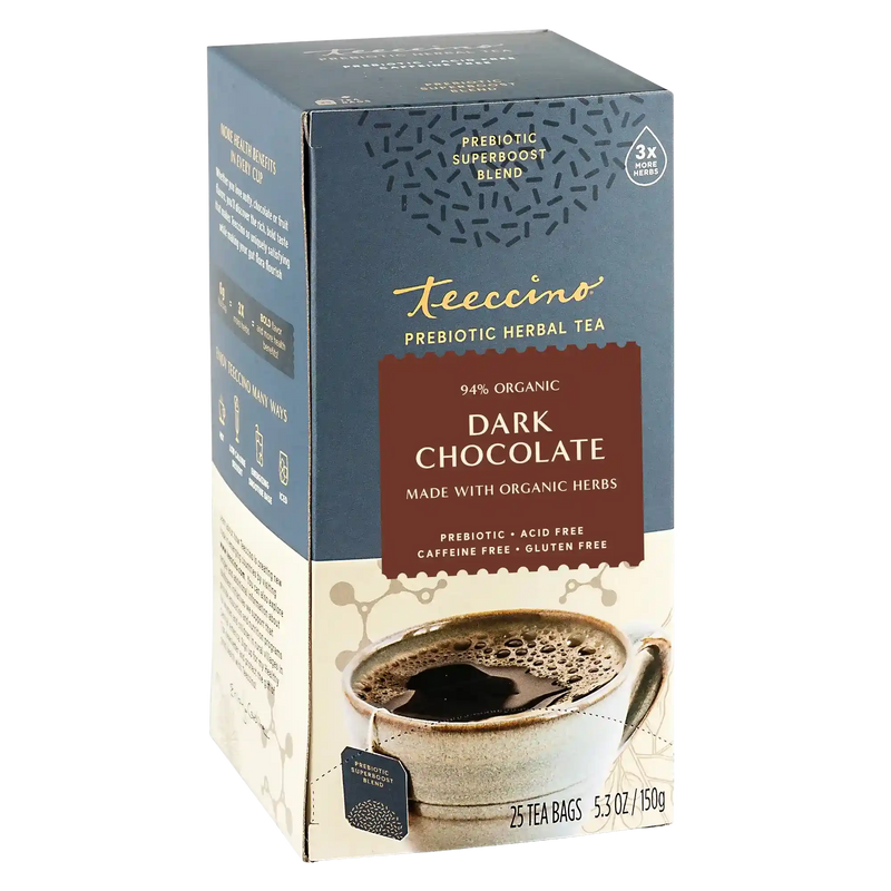 Load image into Gallery viewer, Teeccino - Dark Chocolate Prebiotic SuperBoost Herbal Tea