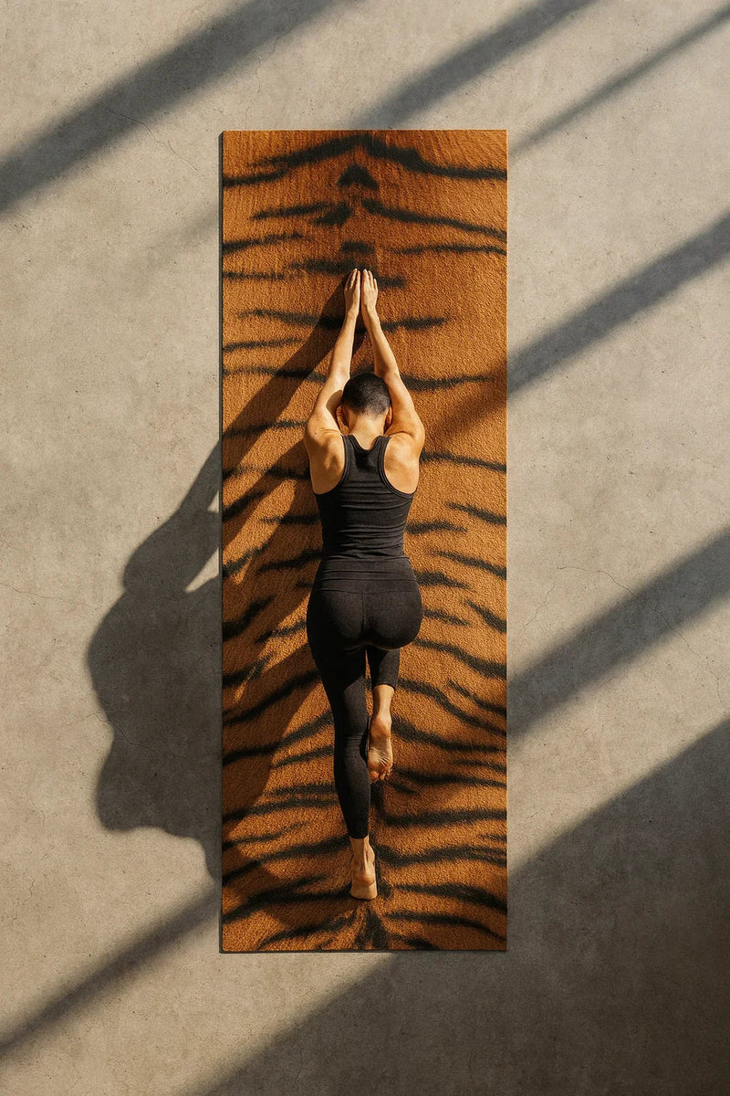 Load image into Gallery viewer, Yune Yoga - Tiger Stripe Non-Toxic Yoga Mat – Bold Design, Earth-Friendly | Yune