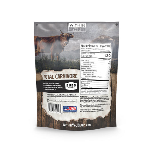 Within You - Unflavored Total Carnivore Protein