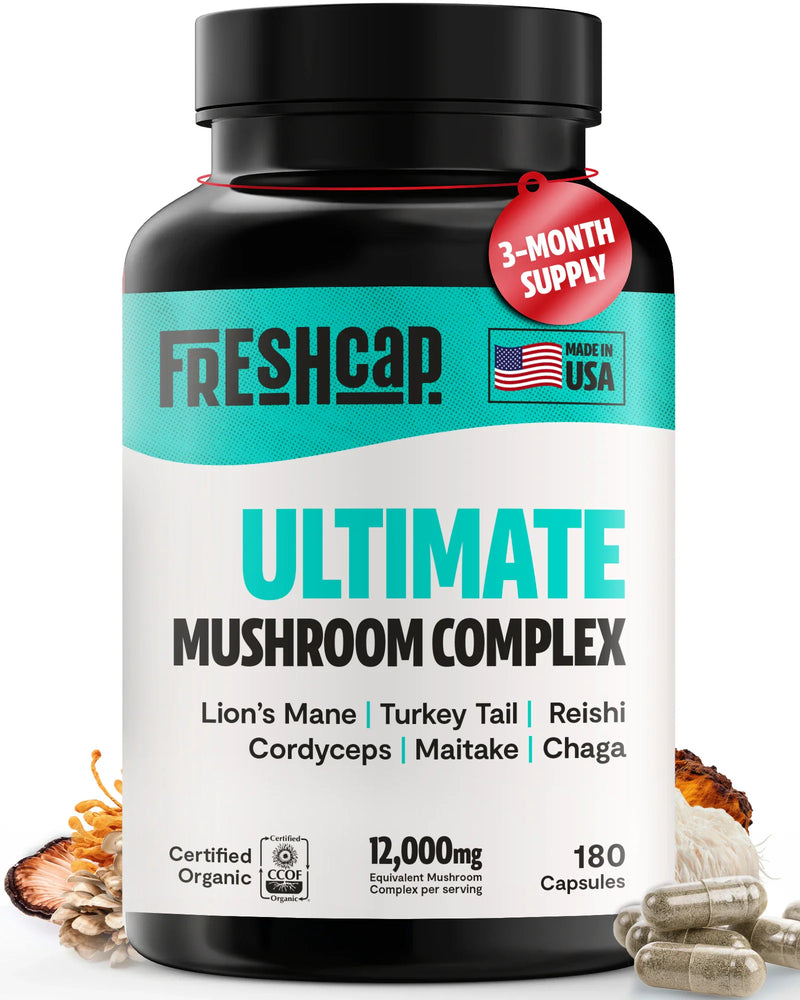 Load image into Gallery viewer, FreshCap Mushrooms - Organic Mushroom Complex Supplement Capsules