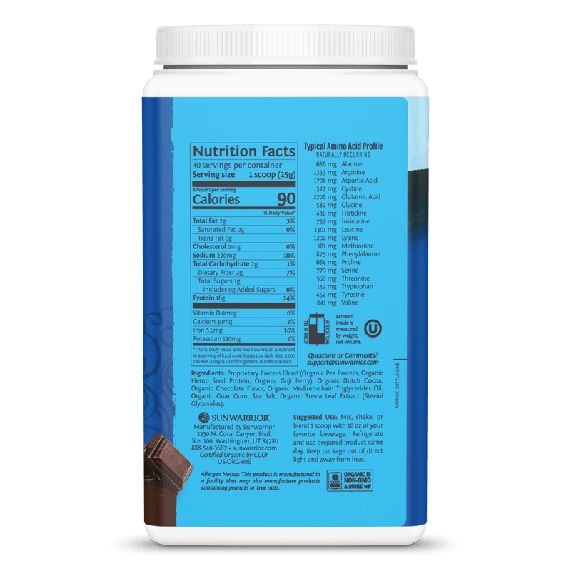 Load image into Gallery viewer, Sunwarrior - Warrior Blend Organic Protein - Chocolate