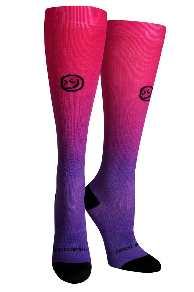 Load image into Gallery viewer, Crazy Compression - Ombré Pink Purple - (Standard & Extra Wide)