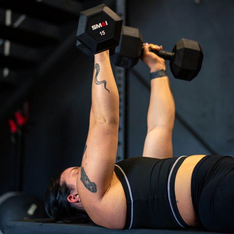 Load image into Gallery viewer, SMAI - Rubber Hex Dumbbells (Pair)