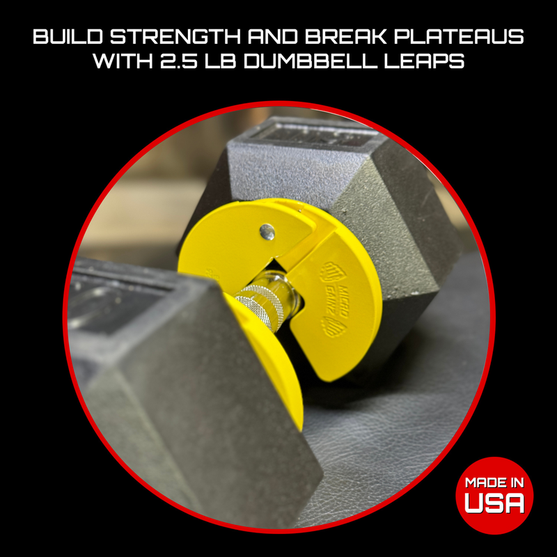 Load image into Gallery viewer, Micro Gainz - yellow 1.25lb dumbbell fractional weight plates