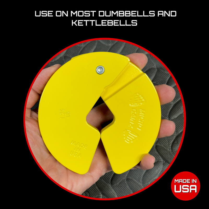 Load image into Gallery viewer, Micro Gainz - yellow 1.25lb dumbbell fractional weight plates