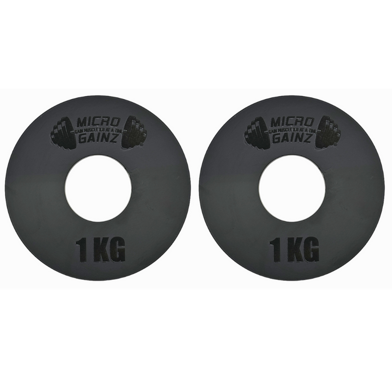 Load image into Gallery viewer, Micro Gainz - Olympic Size Kilogram Fractional Steel Weight Plates 1 Kg Plates: Set of 2
