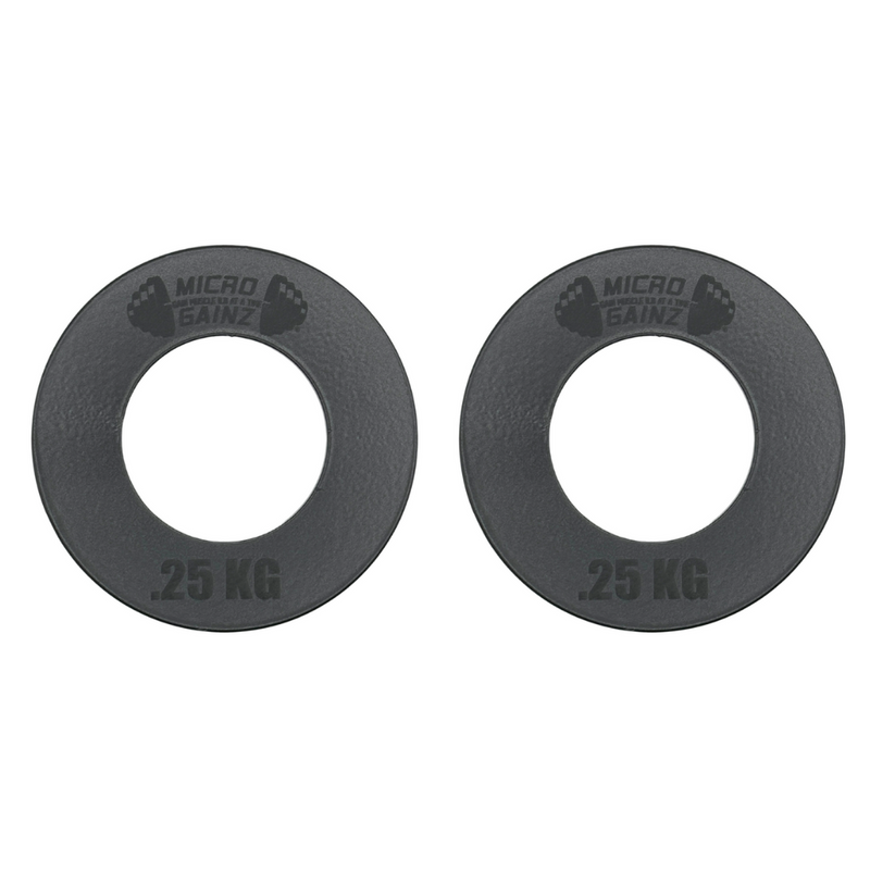 Load image into Gallery viewer, Micro Gainz - Olympic Size Kilogram Fractional Steel Weight Plates .25KG Plates: Set of 2