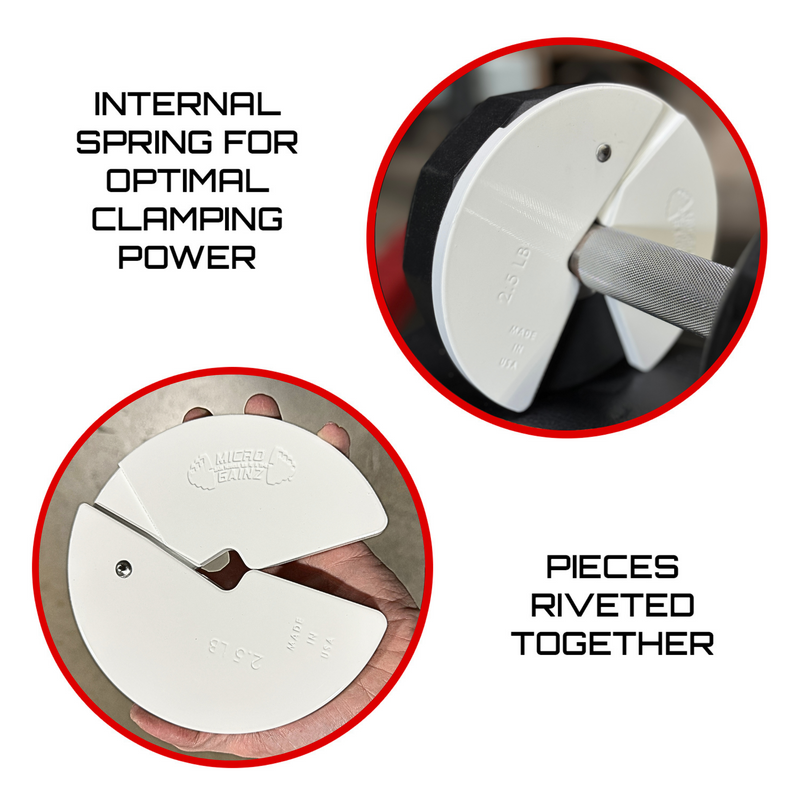 Load image into Gallery viewer, Micro Gainz - white 2.5lb dumbbell fractional weight plates