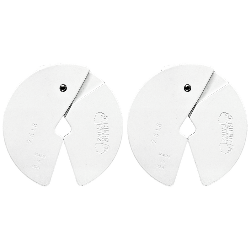 Load image into Gallery viewer, Micro Gainz - white 2.5lb dumbbell fractional weight plates