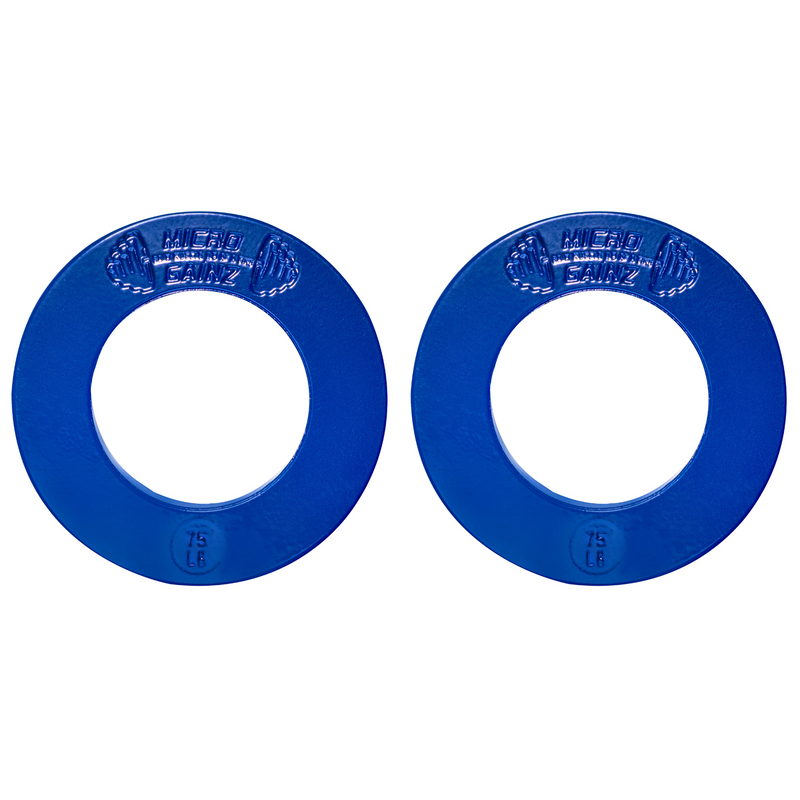 Load image into Gallery viewer, Micro Gainz - Olympic Size Fractional Weight Plates Pair of Blue .75Lb Plates