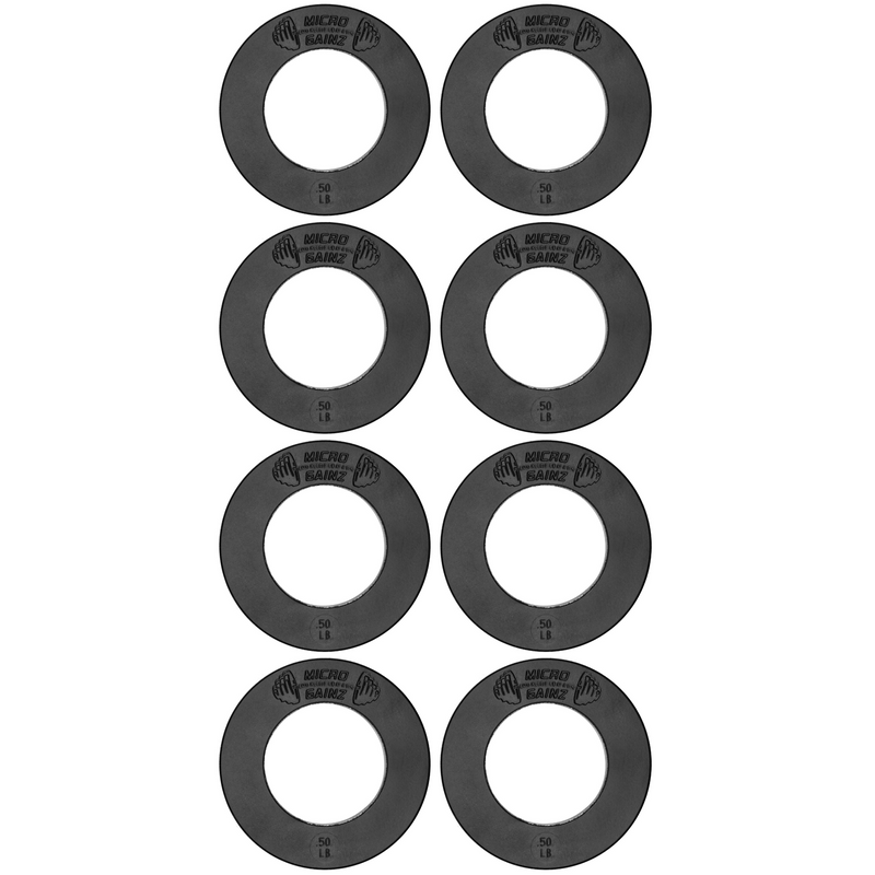 Load image into Gallery viewer, Micro Gainz - Olympic Size Fractional Weight Plates Set of 8-.50lb Plates w/ Bag