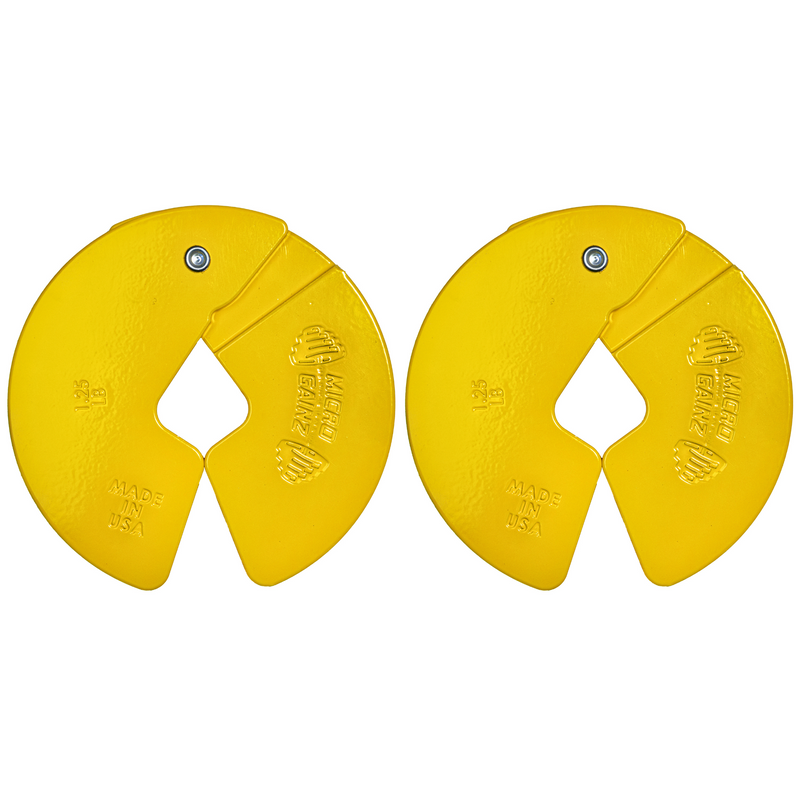 Load image into Gallery viewer, Micro Gainz - yellow 1.25lb dumbbell fractional weight plates