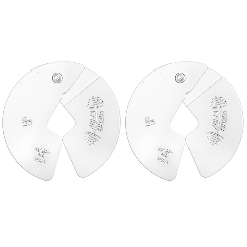 Load image into Gallery viewer, Micro Gainz - White 1.25lb Dumbbell Fractional Weight Plates