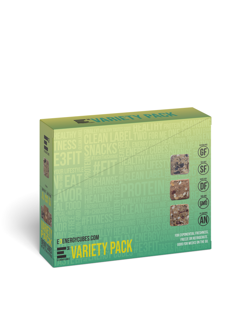 Load image into Gallery viewer, E3 Energy Cubes - 5 Flavor Variety Pack (12 bars)