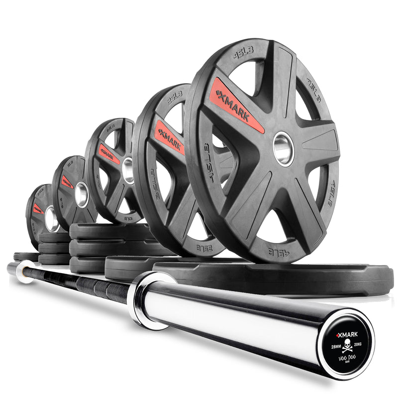 Load image into Gallery viewer, XMARK - Texas Star Olympic Weight Plates and Olympic Barbell Sets