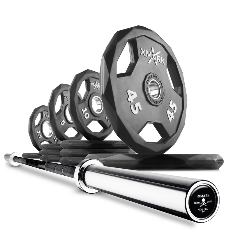 Load image into Gallery viewer, XMARK - Black Diamond® Olympic Weight Plates and Olympic Barbell Sets