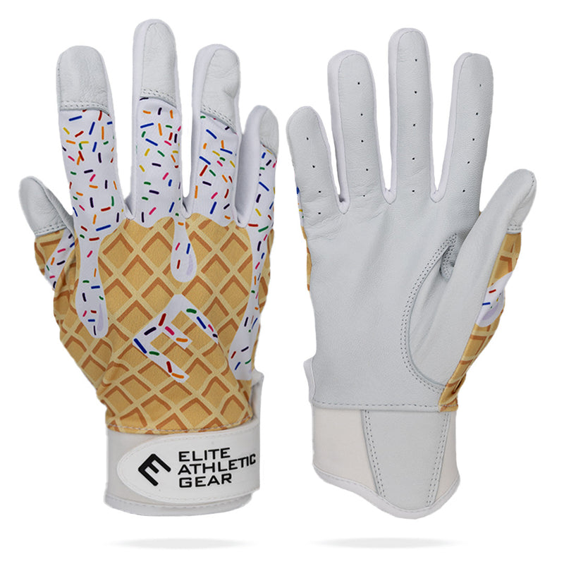 Load image into Gallery viewer, Elite Athletic Gear - White Ice Cream Batting Gloves