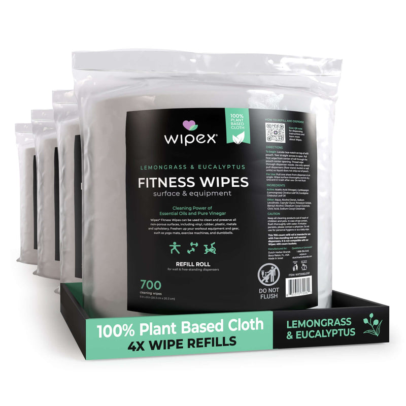 Load image into Gallery viewer, Wipex Co. - 700 Plant-Based Gym Wipes Bulk Refill Roll | Natural Fitness Equipment Wipes
