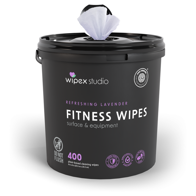 Load image into Gallery viewer, Wipex Co. - 400ct Natural Gym Wipes for Fitness Equipment | Portable Dispensing Bucket or Refill | Plant-Based
