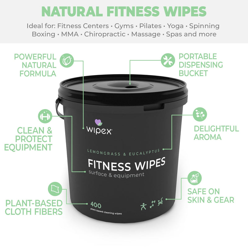 Load image into Gallery viewer, Wipex Co. - 400 Yoga Mat Wipes | Natural | Plant-based | For Fitness & Yoga Gear, Chiropractic, Massage Tables