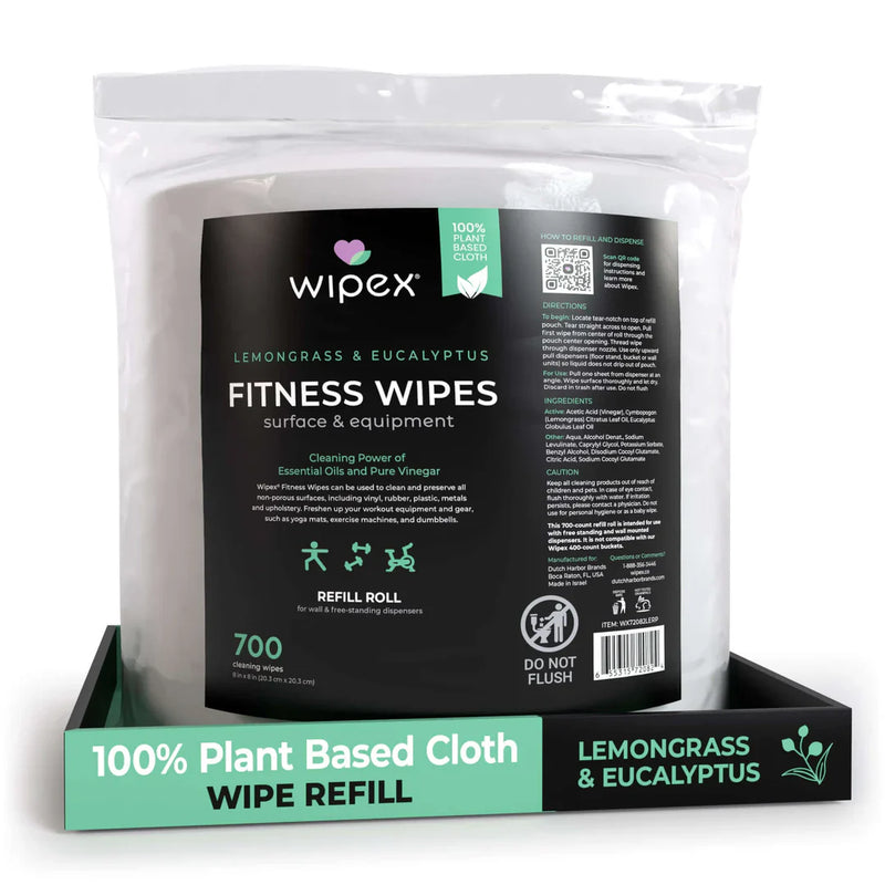 Load image into Gallery viewer, Wipex Co. - Wipex Natural Fitness Equipment Wipes 700ct Bulk Gym Refill Roll