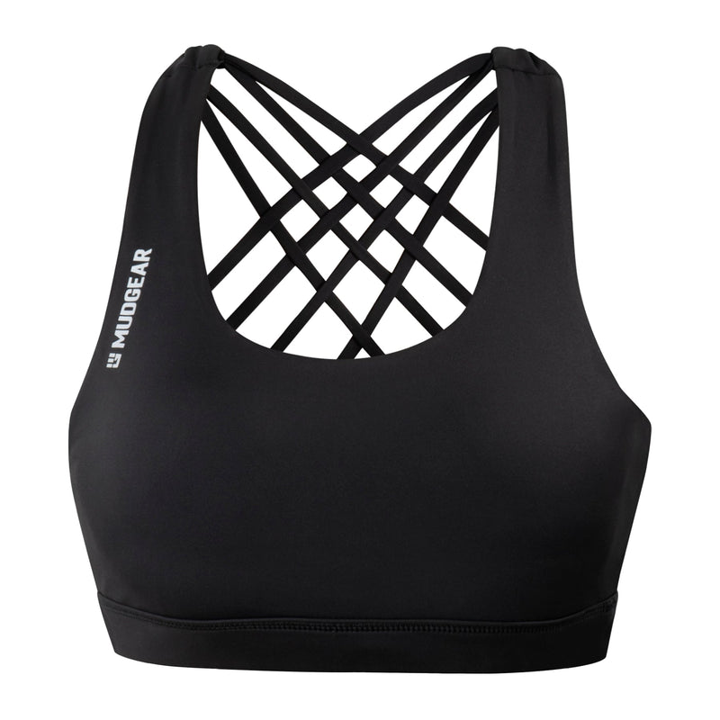 Load image into Gallery viewer, MudGear - Women's Performance Sports Bra with Pockets (Black)