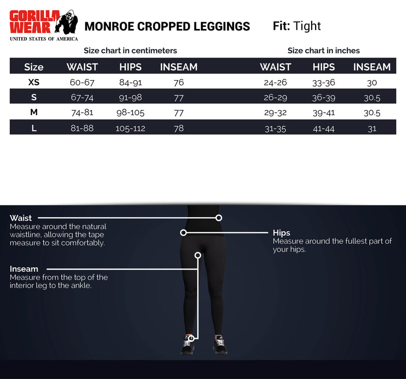 Load image into Gallery viewer, Gorilla Wear - Monroe Cropped Leggings - Black