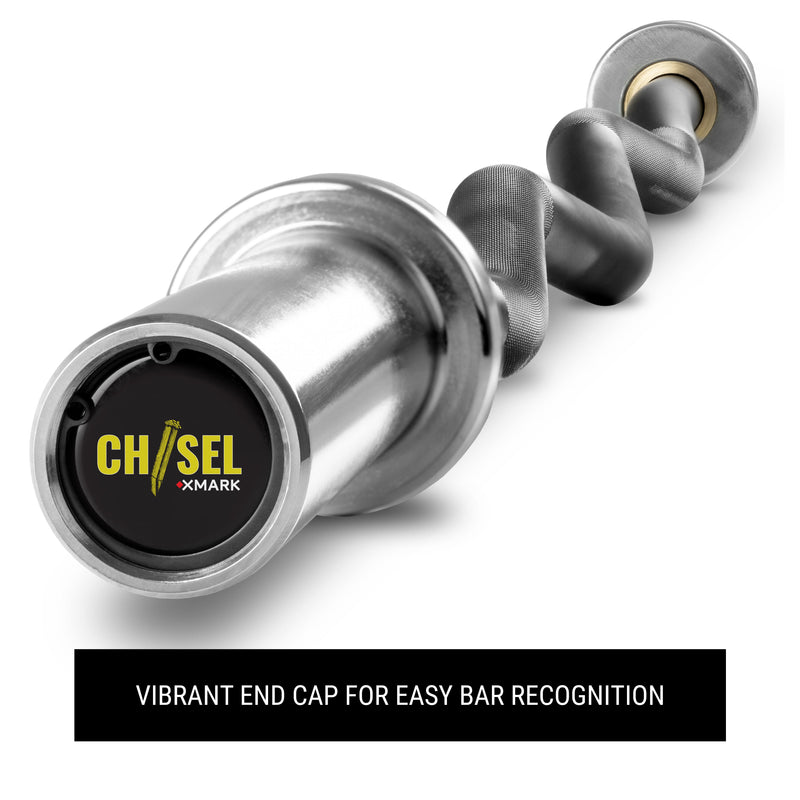 Load image into Gallery viewer, XMARK - Chisel Olympic EZ Curl Barbell, 47 inches