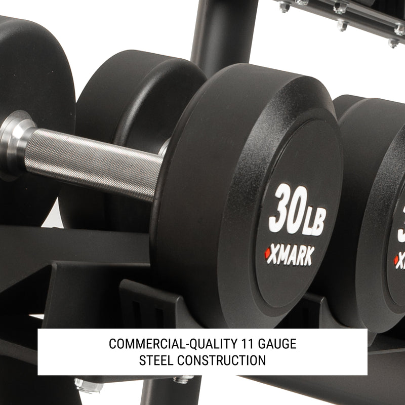 Load image into Gallery viewer, XMARK - Commercial 2-Tier Dumbbell Rack - 10 Dumbbell Pairs