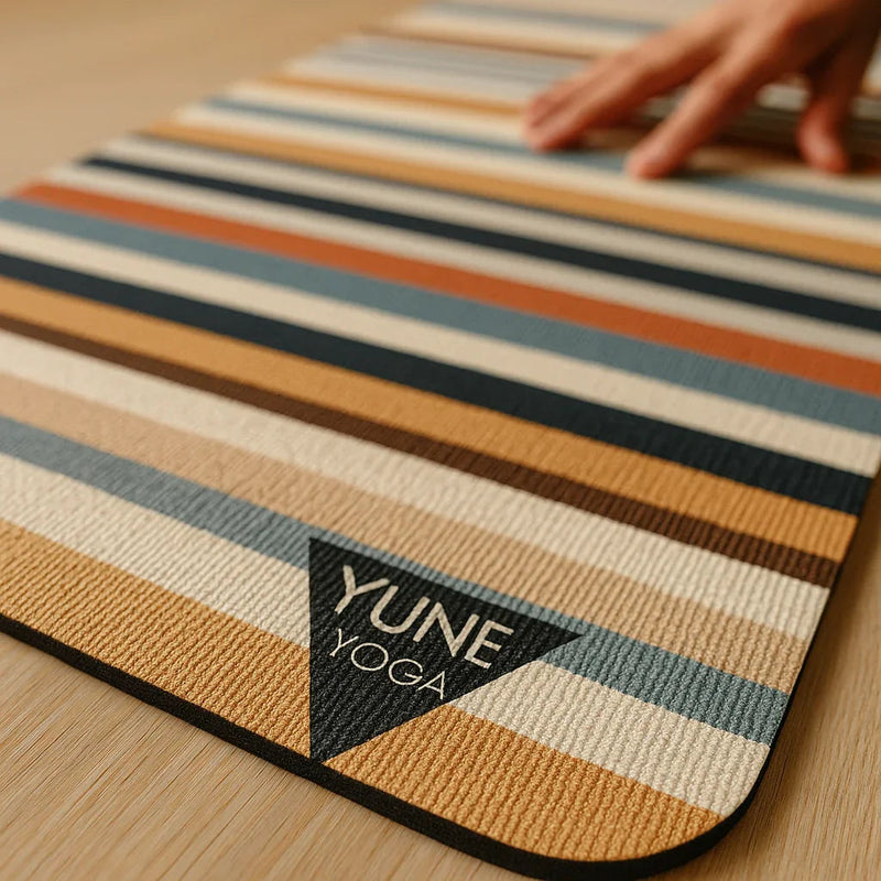 Load image into Gallery viewer, Yune Yoga - Falcons Rest Yoga Mat – 6 mm Extra Thick, Double-Sided Non-Slip, Eco-Friendly PER with Multi-Color Trail-Inspired Design | Yune Yoga