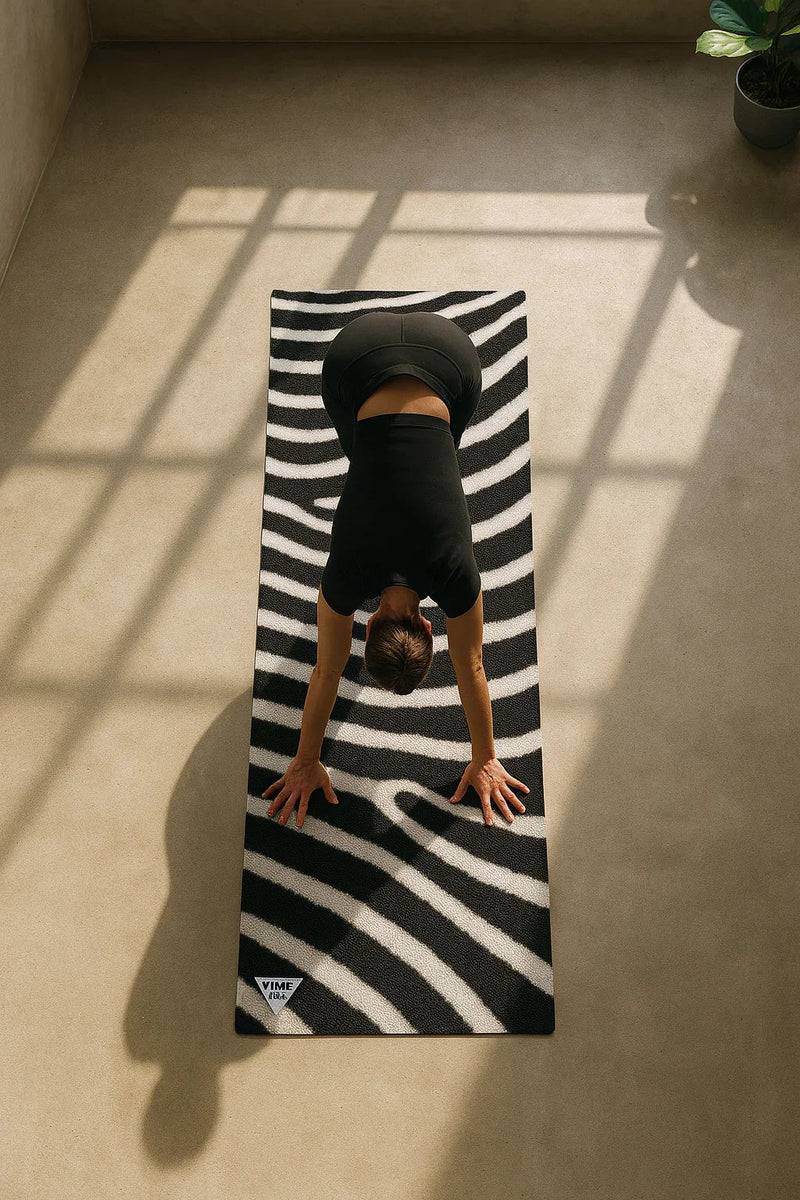 Load image into Gallery viewer, Yune Yoga - Zebra Stripe Eco-Friendly Yoga Mat – 6mm Cushioned, Non-Slip | Yune