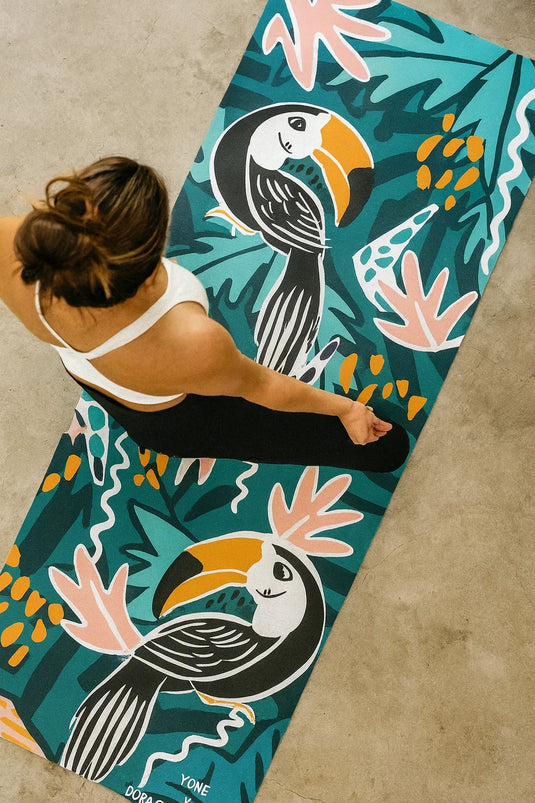 Yune Yoga - Yoga Mat | 6mm Thick | Birds | Non-Slip | Eco Friendly | Yune Yoga | Toucan