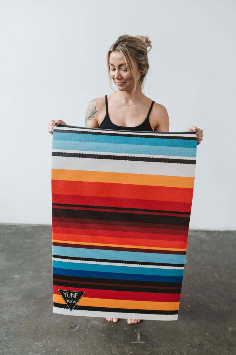 Load image into Gallery viewer, Yune Yoga - Elk Meadow Yoga Mat – 6 mm Extra Thick, Double-Sided Non-Slip, Eco-Friendly PER with Multi-Color Meadow Design | Yune Yoga