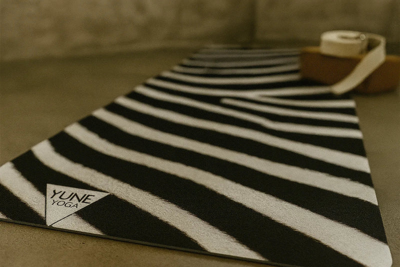 Load image into Gallery viewer, Yune Yoga - Zebra Stripe Eco-Friendly Yoga Mat – 6mm Cushioned, Non-Slip | Yune