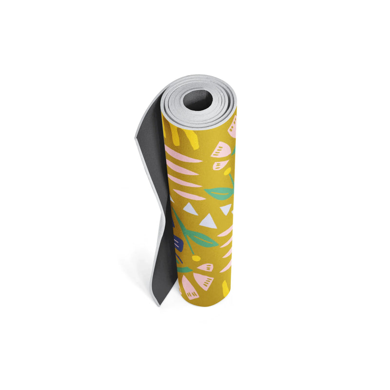 Load image into Gallery viewer, Yune Yoga - Yoga Mat | 6mm Thick | Tan | Non-Slip | Eco Friendly | Leah Duncan Hamsa