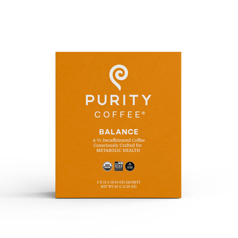 Load image into Gallery viewer, Purity Coffee - Balance: 2/3 Decaf Single-Serve Pocket Purity - Coffee