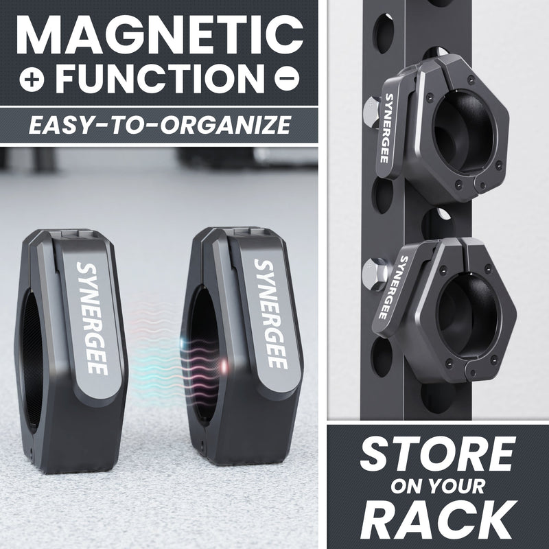 Load image into Gallery viewer, Synergee - Magnetic Barbell Collars (2" Olympic, Quick-Lock)